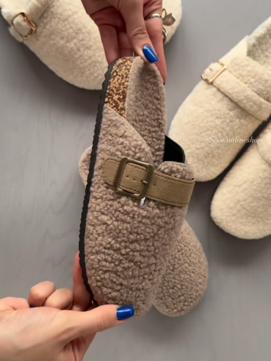 Plush Drop-Heel Flats