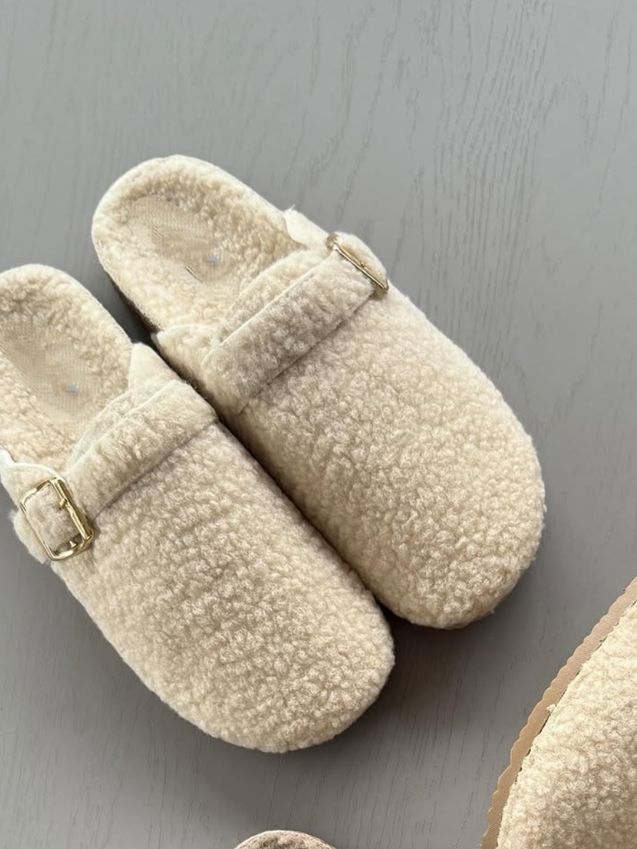 Plush Drop-Heel Flats