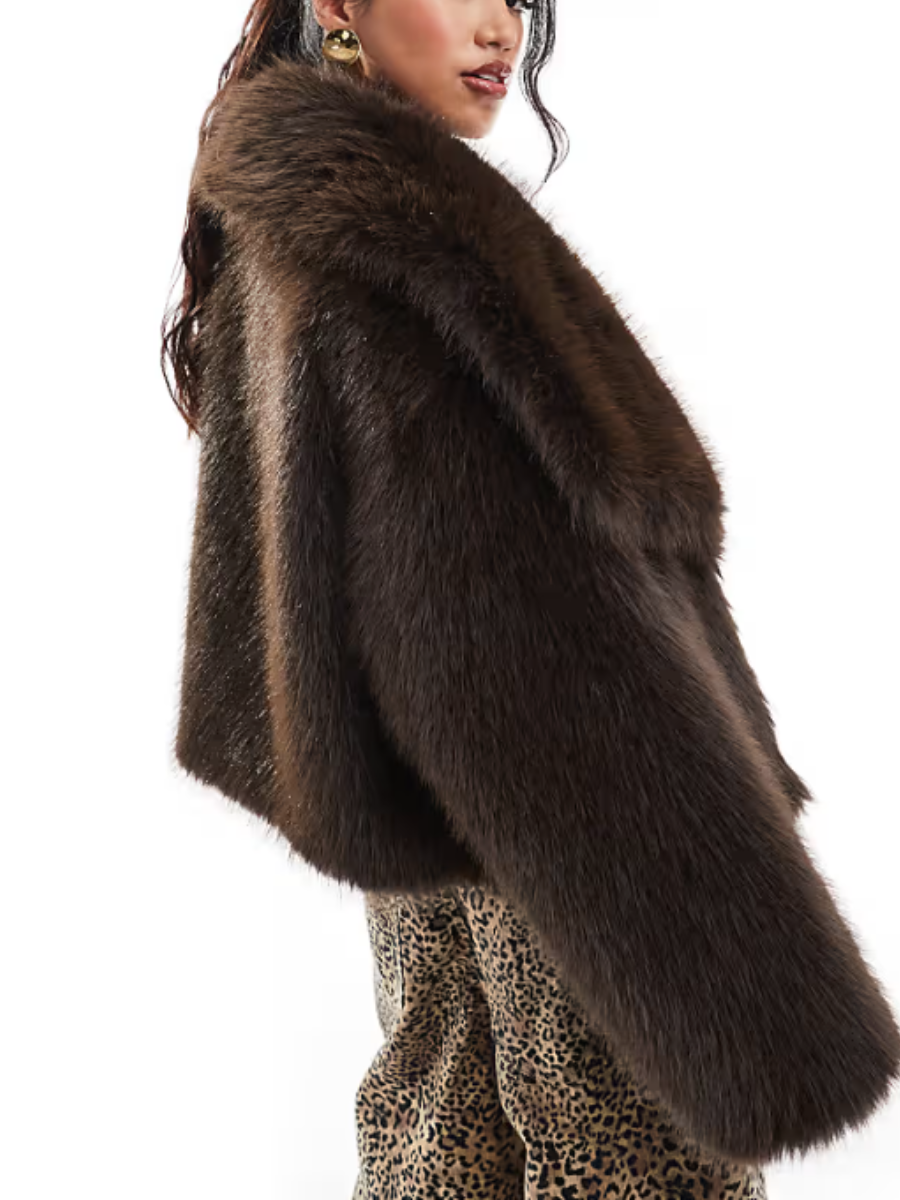 Faux Fur Plush Coat