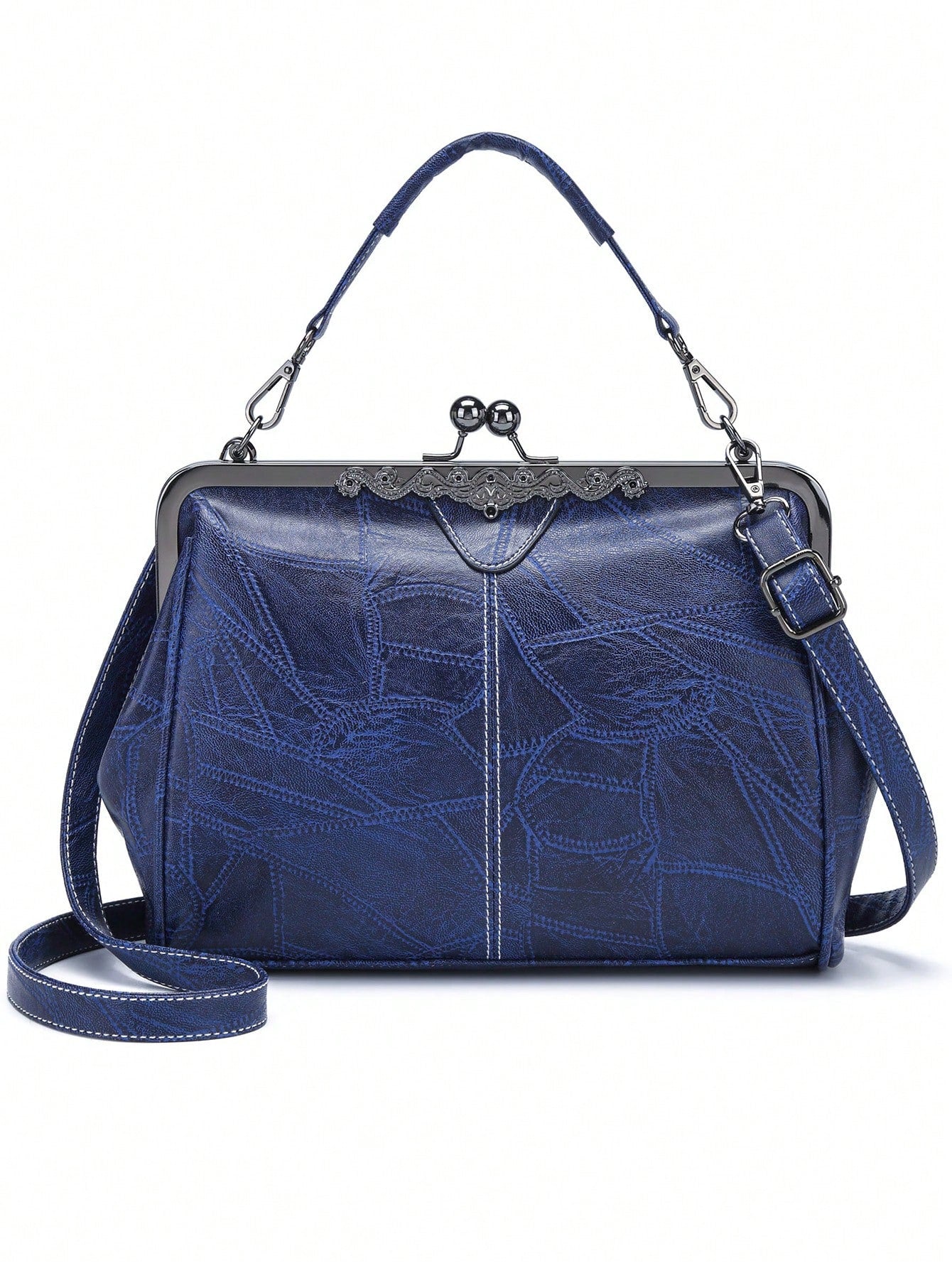 Women's Vintage Metal Lock Bag