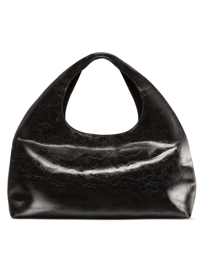 Leather Pleated Shoulder Bag