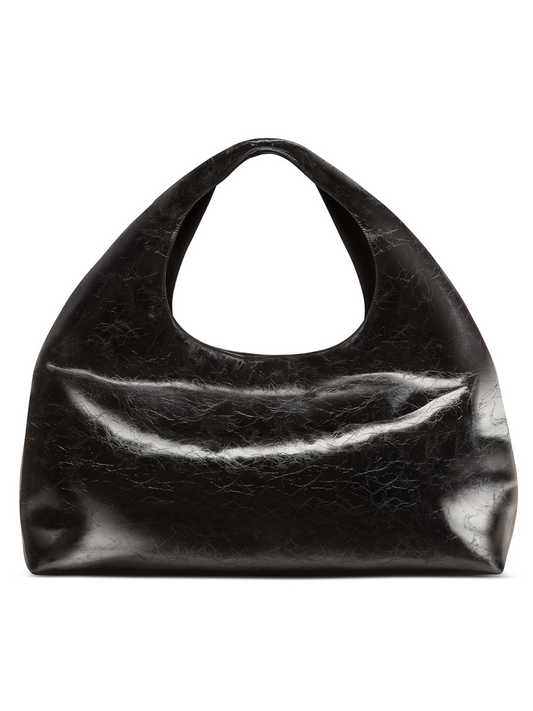 Leather Pleated Shoulder Bag