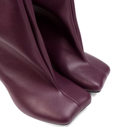 Women's Suede Square Toe Knee-high Boots
