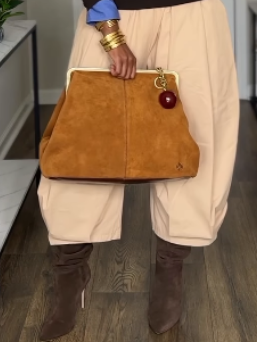 Women's Suede Detachable Shoulder Bag