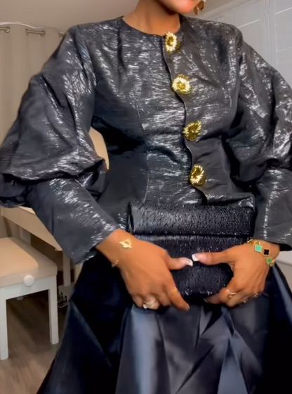 Dazzle Elegant Button Down Blouse