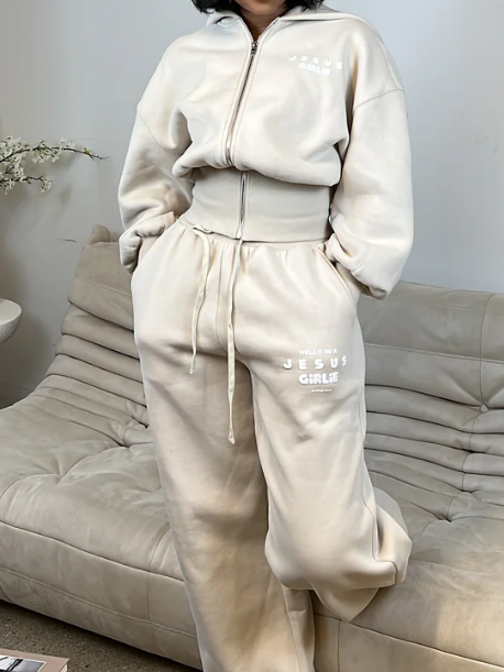Jesus Girl Hooded Zip Sweat Set