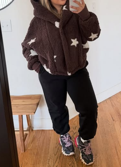 Chic Hooded Sherpa Jacket