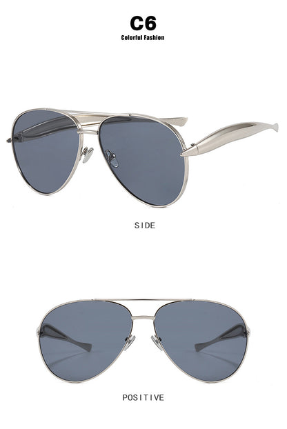 Toad-Shaped Metal Sunglasses