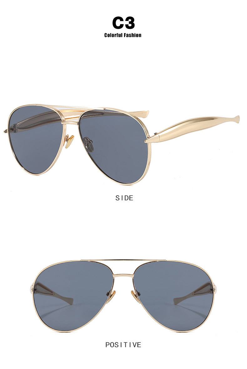 Toad-Shaped Metal Sunglasses