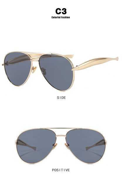 Toad-Shaped Metal Sunglasses