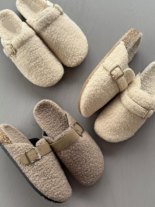 Plush Drop-Heel Flats