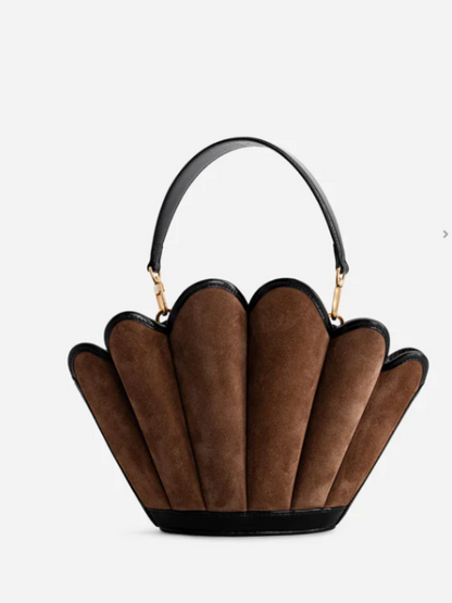 Scallop Suede Bag