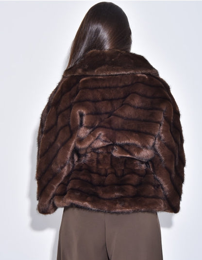 Short Faux Fur Coat With Belt